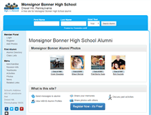 Tablet Screenshot of monsignorbonnerhighschool.com